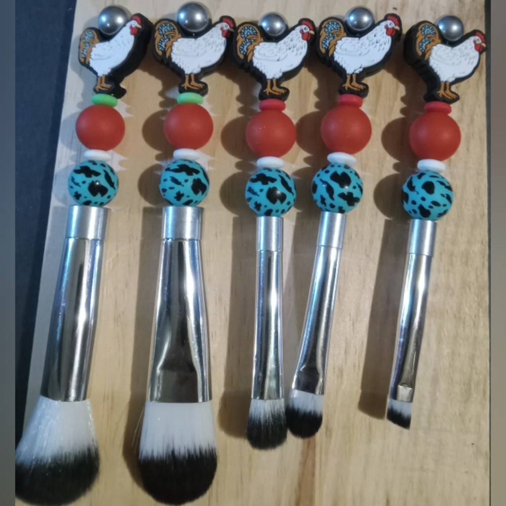 Beaded Makeup Brush set